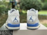 Authentic Air Jordan 3 White/Hydrogen Blue
