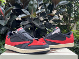 Authentic Travis Scott x Air Jordan 1 Low WMNS Black/Red