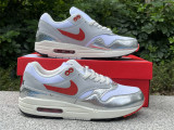 Authentic Nike Air Max 1 Silver/Red/White