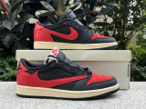 Authentic Travis Scott x Air Jordan 1 Low WMNS Black/Red