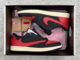 Authentic Travis Scott x Air Jordan 1 Low WMNS Black/Red