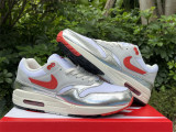 Authentic Nike Air Max 1 Silver/Red/White