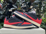 Authentic Travis Scott x Air Jordan 1 Low WMNS Black/Red