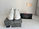 Authentic Air Jordan 3 White/Hydrogen Blue