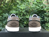 Authentic Air Jordan 1 Low White/Black/Brown