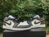 Authentic Air Jordan 1 Low White/Black/Brown