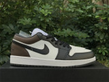 Authentic Air Jordan 1 Low White/Black/Brown