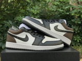 Authentic Air Jordan 1 Low White/Black/Brown