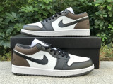Authentic Air Jordan 1 Low White/Black/Brown