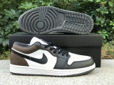 Authentic Air Jordan 1 Low White/Black/Brown