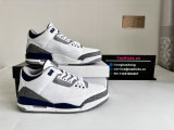 Authentic Air Jordan 3 White/Midnight Navy