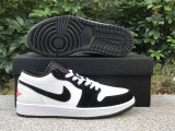 Authentic Air Jordan 1 Low Black/White