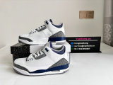 Authentic Air Jordan 3 White/Midnight Navy