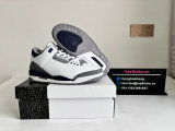 Authentic Air Jordan 3 White/Midnight Navy