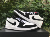Authentic Air Jordan 1 Low Black/White