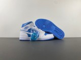 Authentic Air Jordan 1 Mid Legend Blue/White