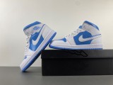 Authentic Air Jordan 1 Mid Legend Blue/White