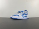 Authentic Air Jordan 1 Mid Legend Blue/White