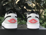 Authentic Air Jordan 1 GS Low Black/White/Grey