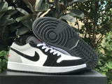 Authentic Air Jordan 1 GS Low Black/White/Grey