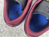 Authentic Air Jordan 1 Low Black/Burgundy Red