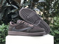 Authentic Travis Scott x Jordan Air Jordan 1 Low Kid “Velvet Brown”