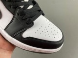 Authentic Air Jordan 1 Low Black/White/Mocha Brown