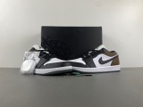 Authentic Air Jordan 1 Low Black/White/Mocha Brown