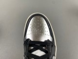 Authentic Air Jordan 1 Mid GS Black/Silver/Gold