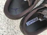Authentic Travis Scott x Jordan Air Jordan 1 Low Kid “Velvet Brown”