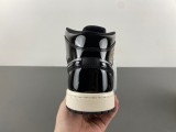 Authentic Air Jordan 1 Mid GS Black/Silver/Gold