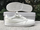 Authentic Travis Scott x Air Jordan 1 Low GS All White