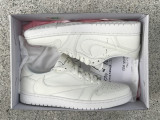 Authentic Travis Scott x Air Jordan 1 Low GS All White