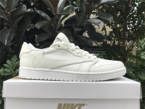 Authentic Travis Scott x Air Jordan 1 Low GS All White Authentic Travis Scott x Air Jordan 1 Low GS All White