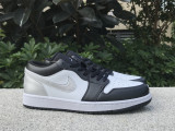 Authentic Air Jordan 1 Low OG GS Silver/Black/White