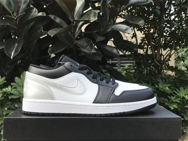 Authentic Air Jordan 1 Low OG GS Silver/Black/White