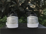 Authentic Air Jordan 1 Low OG GS Silver/Black/White