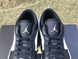 Authentic Air Jordan 1 Low OG GS Silver/Black/White