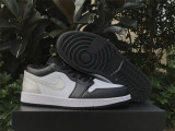 Authentic Air Jordan 1 Low OG GS Silver/Black/White