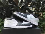 Authentic Air Jordan 1 Low OG GS Silver/Black/White