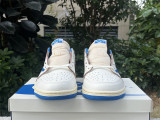 Authentic Authentic Travis Scott x Fragment x Air Jordan 1 Low Sail/Black/Military Blue