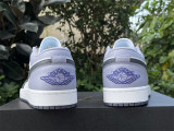 Authentic Air Jordan 1 GS Low Purple/White