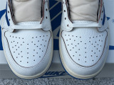 Authentic Authentic Travis Scott x Fragment x Air Jordan 1 Low Sail/Black/Military Blue