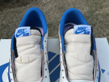 Authentic Authentic Travis Scott x Fragment x Air Jordan 1 Low Sail/Black/Military Blue