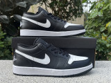 Authentic Air Jordan 1 Low GS Black/White