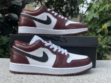 Authentic Air Jordan 1 Low GS Black/Red/White