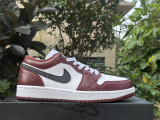 Authentic Air Jordan 1 Low GS Black/Red/White