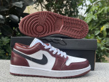 Authentic Air Jordan 1 Low GS Black/Red/White