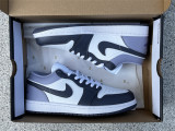 Authentic Air Jordan 1 Low GS Purple/White