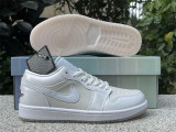 Authentic Air Jordan 1 Low GS Phantom/Football Grey/White